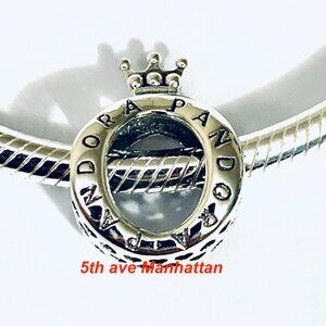 Brand new Pandora Silver Charm Crown O / Pandora Silver Bracelet